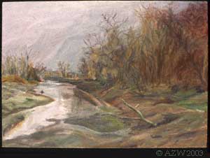 Cedar Creek Mudflat, oil on canvas